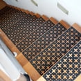thumbnail image 3 of Rubber-Cal 10-104-000-6PK Stars Step Mat Peldaños de goma para escaleras, negro, 10"" x 29,75"", 3 of 5