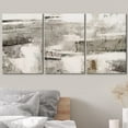 thumbnail image 3 of wall26 Canvas Print Wall Art Set Minimal Black Gray Paint Landscape Abstract Shapes Illustrations Modern Art Decorative Multicolor Chic for Living Room, Bedroom, Office - 24"x36"x3 Panels, 3 of 5