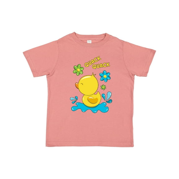 Inktastic Quack Quack Cute Duckling with Flowers Boys or Girls Toddler T-Shirt