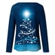 thumbnail image 5 of Camisas de Navidad Para Mujer Tops de Cuello Redondo Blusa de Manga Larga Con Estampado de Árbol de Moda Odeerbi  ODB194481, 5 of 5