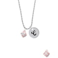 thumbnail image 2 of Delight Jewelry Silvertone Small 3-D Pink Present Box with Bow Silvertone Script Initial Disc - C - Charm Necklace, 20"+3", 2 of 4