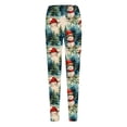 thumbnail image 6 of Christmas Fall Polyester Ankle-Length Spandex Floral Leggings for Women Green Women's Day Autumn And Winter Artistic Splash Printed Soft Stretchy Pants M, 6 of 6