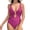 Pink, variant on New Sexy Solid Color Bikini Swimsuit with Tie Straps Lightweight, Stretchy, Suitable for Beach and Summer Activities