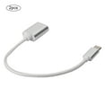 thumbnail image 4 of 2Pcs TypeC Patch Cord USB Boîte USB Lecteur de Carte de Disque Flash Transfert OTG Adaptateur Cablesilver, 4 of 12