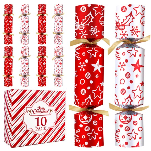 Party Favor Jorfin, paquete de 10 obsequios de mesa navideños de 25 cm, sin roturas