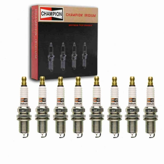 8 pc Champion Iridium Spark Plugs compatible with Land Rover Range Rover Sport 4.2L 4.4L V8 2006-2009
