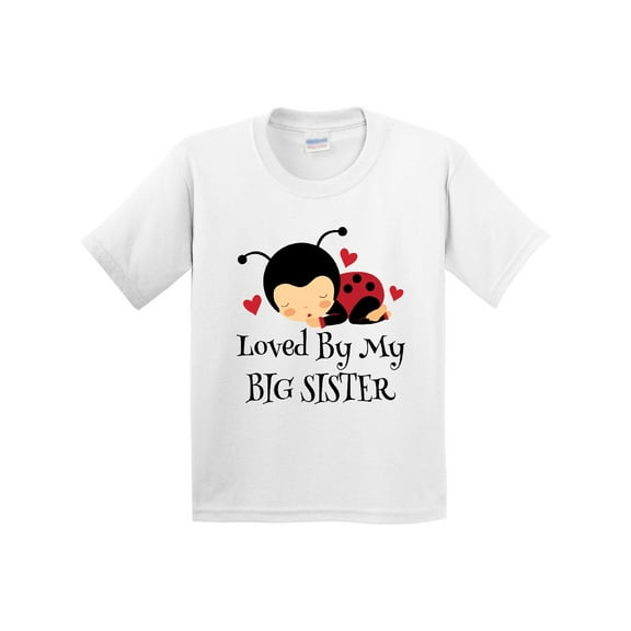 Inktastic Little Sister Ladybug Youth T-Shirt
