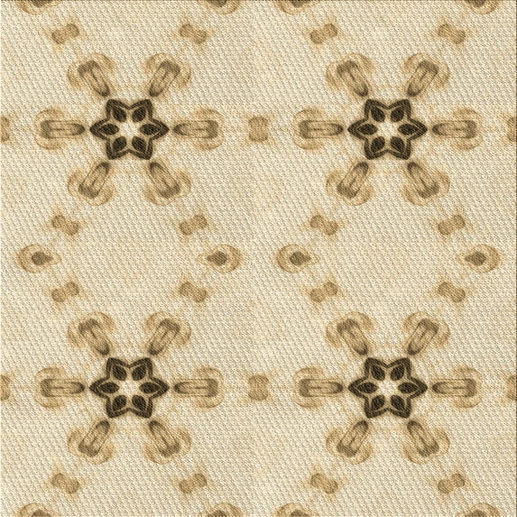 Ahgly Company Indoor Square Patterned Golden Blonde Gold Area Rugs, 7' Square