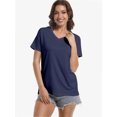 thumbnail image 2 of Womens Short Sleeve Round Neck Shirts Summer Top Fashion Basic Tee, 2 of 6