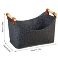 thumbnail image 2 of Capacidad grande de la cesta del fieltro de 45 x 32 x 40 cm 57 L cesta plegable del almacenamiento de ropa, 2 of 9