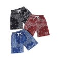 thumbnail image 2 of NAISIBABY Boys Shorts 3 Pack, Boho Elastic Waist Loose Casual Beach Sports Shorts Blue 1-2T, 2 of 9