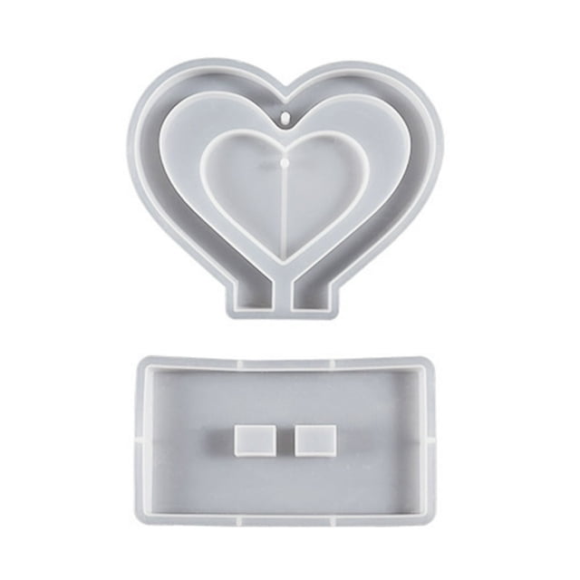 MesaSe Grand Cadre Photo Moules en Résine Forme de Cœur Moule en Silicone pour Résine Époxy Bricolage