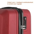 thumbnail image 3 of Hikolayae Denim Collection Hardside Spinner Luggage Sets in Stripe Red, 3 Piece - TSA Lock, 3 of 10