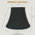 thumbnail image 2 of Urbanest Faux Silk Bell Lamp Shade, 5x9x7", Black, 2 of 6