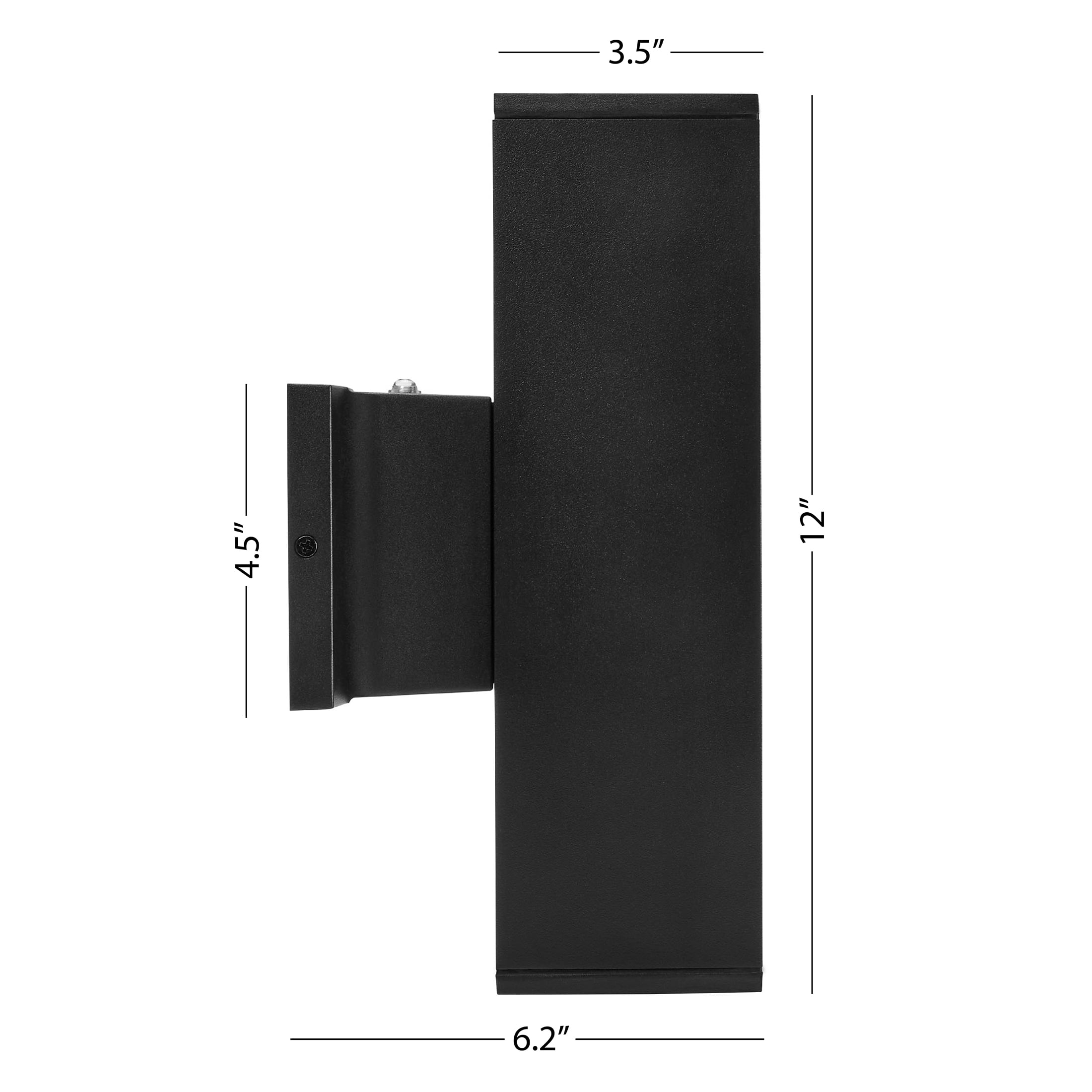 Maxxima LED Rectangular Outdoor Wall Wash, Up and Down Sconce Light, 24 Watt, 2000 Lumens, 3000k Warm White, Dusk to Dawn Sensor