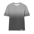 thumbnail image 4 of yunLCZ Basic T Shirts Women‘s Short Sleeve Gradient Color Fashion Round Neck Casual T Shirt Women's Cap Sleeve Tank Tops, 4 of 4