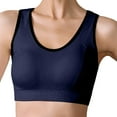 thumbnail image 4 of Sngxgn Women's Sports Bra Strap Cotton Sports Bra with Medium Support(Navy,L), 4 of 4