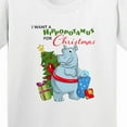 thumbnail image 4 of Inktastic I Want a Hippopotamus for Christmas Youth T-Shirt, 4 of 5
