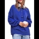 thumbnail image 3 of Sudadera para Mujer, Estilo Informal, de Larga, con Botones y Cuello Henley, Estilo Túnica, para Otoño. Azul L, 3 of 8