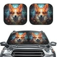 thumbnail image 2 of Bingfone Cartoon Pattern Corgi Windshield Sun Shade 2-Piece Foldable Car Front Window Sunshade for Most Sedans SUV Truck - Medium, 2 of 7