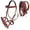 Tan/Beaded, variant on Horse Western Leather Beaded Bitless Sidepull Bridle Reins 77RS21MG-F