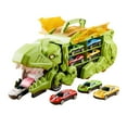 thumbnail image 2 of Camión transportador de dinosaurios, camión traga dinosaurios, pista multicapa, juguete divertido verde, 2 of 9