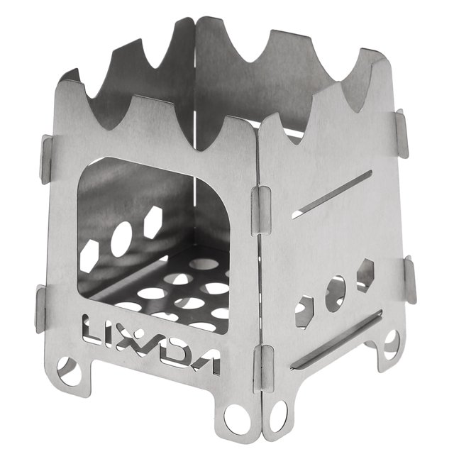 Lixada Titane Extérieur Camping Portable Ultraléger Pliant Bois Poche Camping Pêche Randonnée
