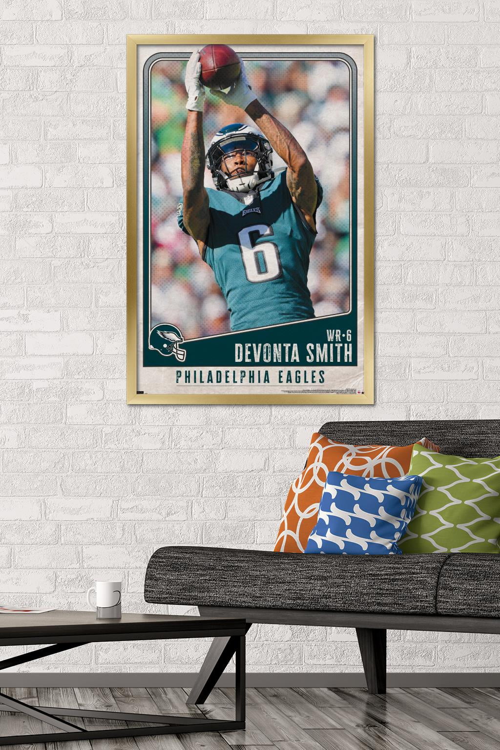 NFL Philadelphia Eagles - DeVonta Smith 22 Wall Poster, 22.375" x 34" Framed