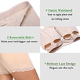 thumbnail image 4 of POP CLOSETS Butt Padded for Women Butt Lifter Panties Seamless Booty Boyshorts Hip Enhancer Fake Butt for Removable 4 Pads Underwear Shaper, 4 of 7