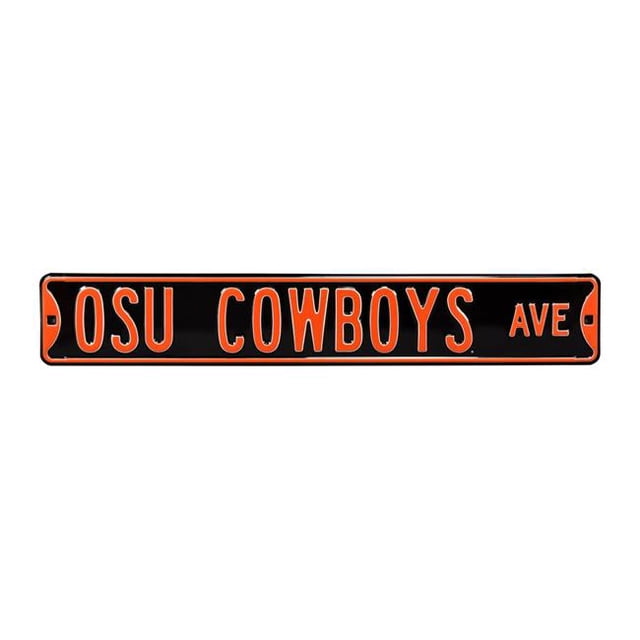 Authentic Street Signs 70065 OSU Cowboys Avenue Black Street Sign