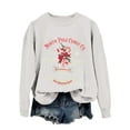 thumbnail image 4 of IWRICH Christmas Sweatshirts Women Candy Canes Graphic Sweatshirt Vintage Xmas Long Sleeve Shirt Pullover Tops White XL, 4 of 4