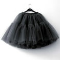 thumbnail image 3 of GYUJNB Trendy Skirt Summer for Women Women Tutu Skirt Knee Tulle Skirt Petticoat Skirts Crinoline Rockabilly Tutu Skirt Mini Skirts for Women,Black,One Size, 3 of 3