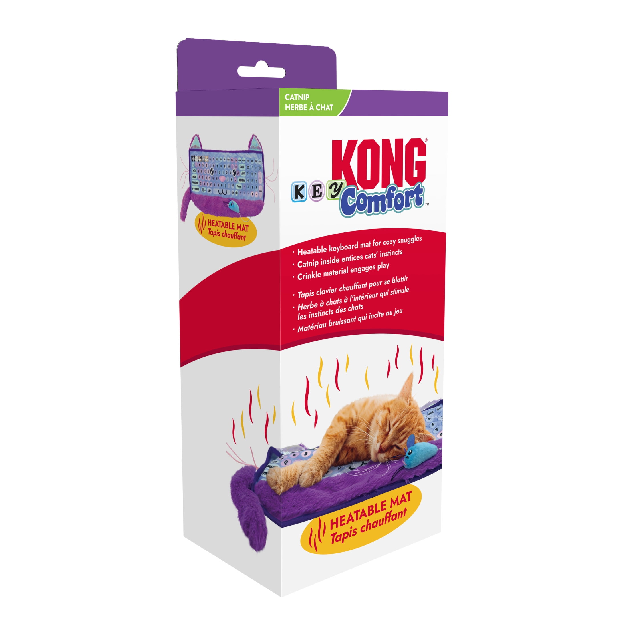 KONG® Comfort Heatable Keyboard Play Mat for Cats, with Premium North American Catnip