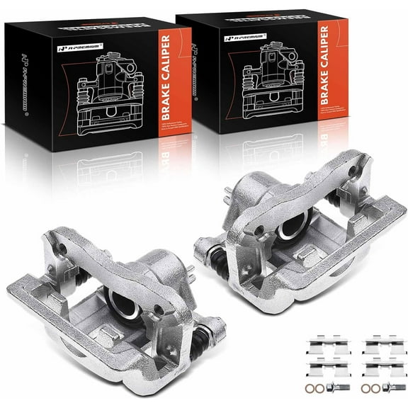 A-Premium Disc Brake Caliper Assembly with Bracket Compatible with Hyundai Sonata Tucson 2006-2008 Kia Magentis Optima Sportage 2007-2010 Rear Side Set of 2