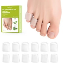 Bukihome Silicone Toe Protectors – Silicone Open Pinky Toe Sleeves for Hammer Toes, Corns, Calluses, Blisters – Soft Gel Protector Toe Cushions for Pain Relief - 12 Count (6 Thick  6 Thin)