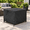 Black-Square 28"L x 28"W x 25"H, variant on Black Rectangular 44"L x 28"W x 24"H Patio Fire Pit Cover for Outdoor Gas Tables