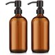 thumbnail image 1 of Dispensador de jabón AmazerBath, vidrio ámbar, 500 ml (paquete de 2), 1 of 9