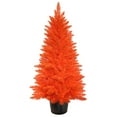 thumbnail image 2 of Kurt Adler 4.5-Foot Battery-Operated Pre-Lit Halloween Orange Potted Tree With Orange LED Lights, 2 of 7