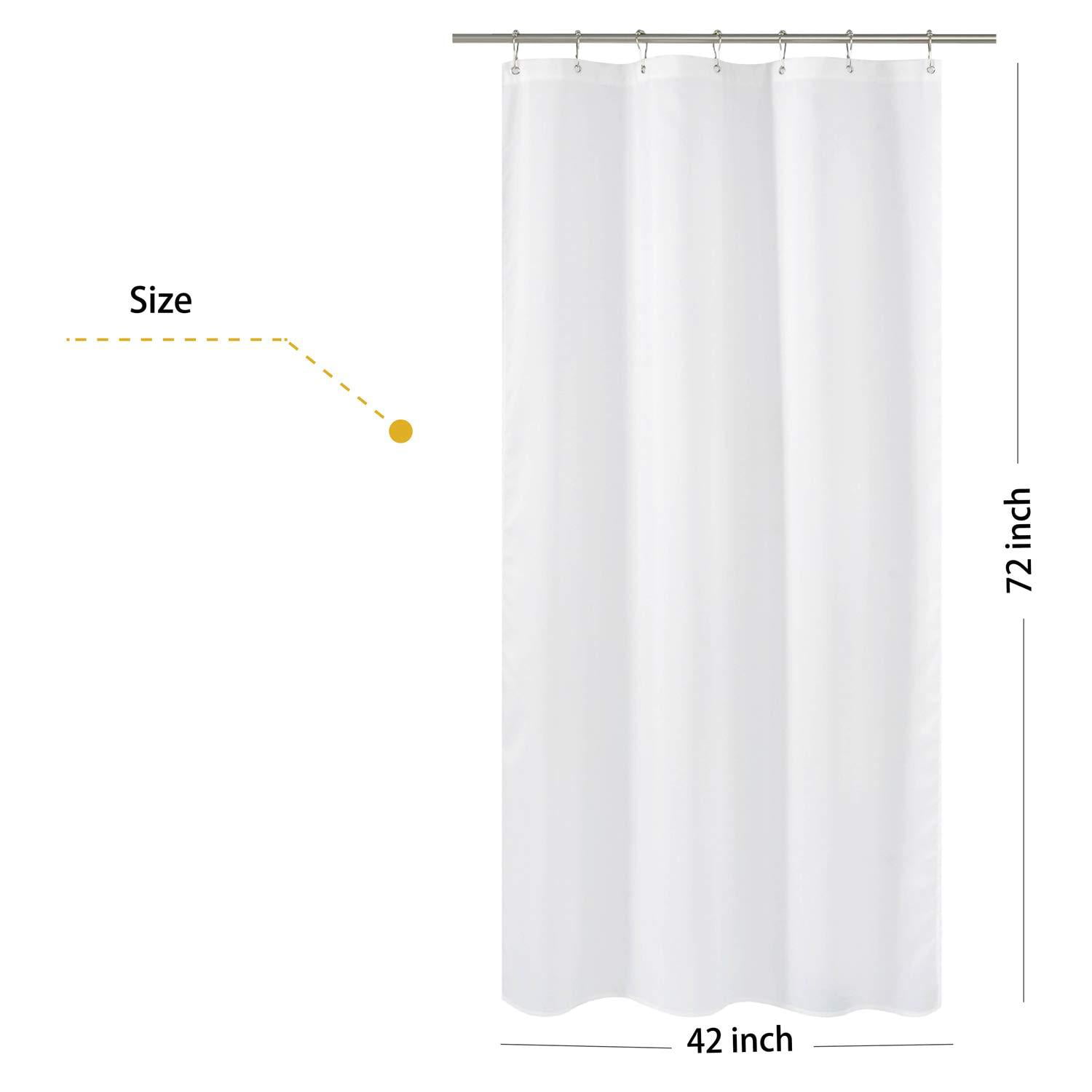 Fabric Shower Curtain Liner Stall Size, What Are The Dimensions Of Shower Curtains