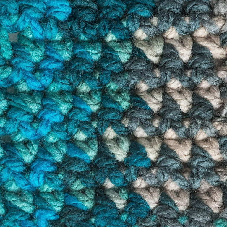 Bernat Softee Chunky Yarn Bundle - Super Bulky #6, 3 Skeins In Deep Waters, 100% Acrylic