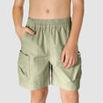 thumbnail image 2 of Ketyyh-chn99 Cargo Shorts Toddler Toddler Baby Boy Summer Shorts Active Jogger Pants Waist Pocket Solid Color Athletic Sweatpant Harem Bottoms Size for 3-4 Years,Green, 2 of 4
