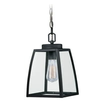 Outdoor Lantern Pendant Light Bronze Finish Clear Glass Exterior Lighting