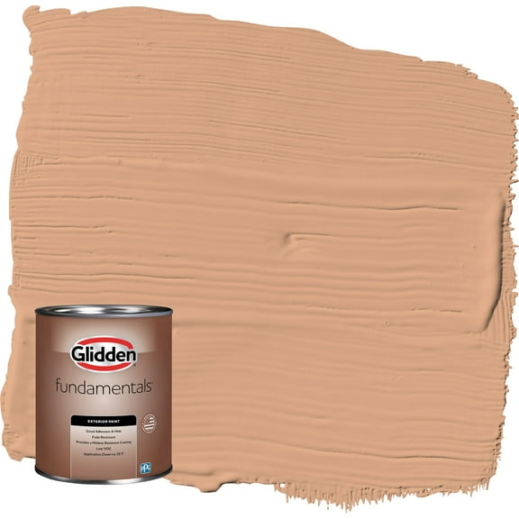 Glidden Fundamentals Clay Fire / Orange Semi-Gloss Exterior Paint, 1 Quart