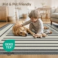 thumbnail image 4 of ODIKA Layering Striped Cabana Layout Meander Stripe Bold Symmetrical for Entryway, Kitchen, Laundry Room, Stain Resistant Thin Throw, 4 of 7