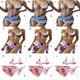 thumbnail image 3 of Sonducket Traje de baño de verano para mujer, conjunto dividido estampado de tres piezas, traje de baño con tirantes de poliéster para playa y viaje, Deportes acuáticos Rosa S Sonducket OD021114-07, 3 of 6