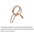 thumbnail image 4 of Unique Bargains Double Wire Spring Hose Clamp, 65Mn Steel 6mm Fuel Line Silicone Tube Spring Clips, Color Zinc Plated, 50 Pack, 4 of 5
