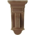 thumbnail image 3 of Ekena Millwork 6 1/2"W x 6 1/2"D x 12"H Raised Fluting Wood Vintage Decor Corbel, Weathered Brown, 3 of 6