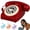 Red, variant on Retro Bluetooth Landline Phone with Handset, Bluetooth Rotary Phone with USB Rechargeable, Cute Retro Decor Phone Support Hands Free Call and Music Playback for Bedroom, Home & Office
