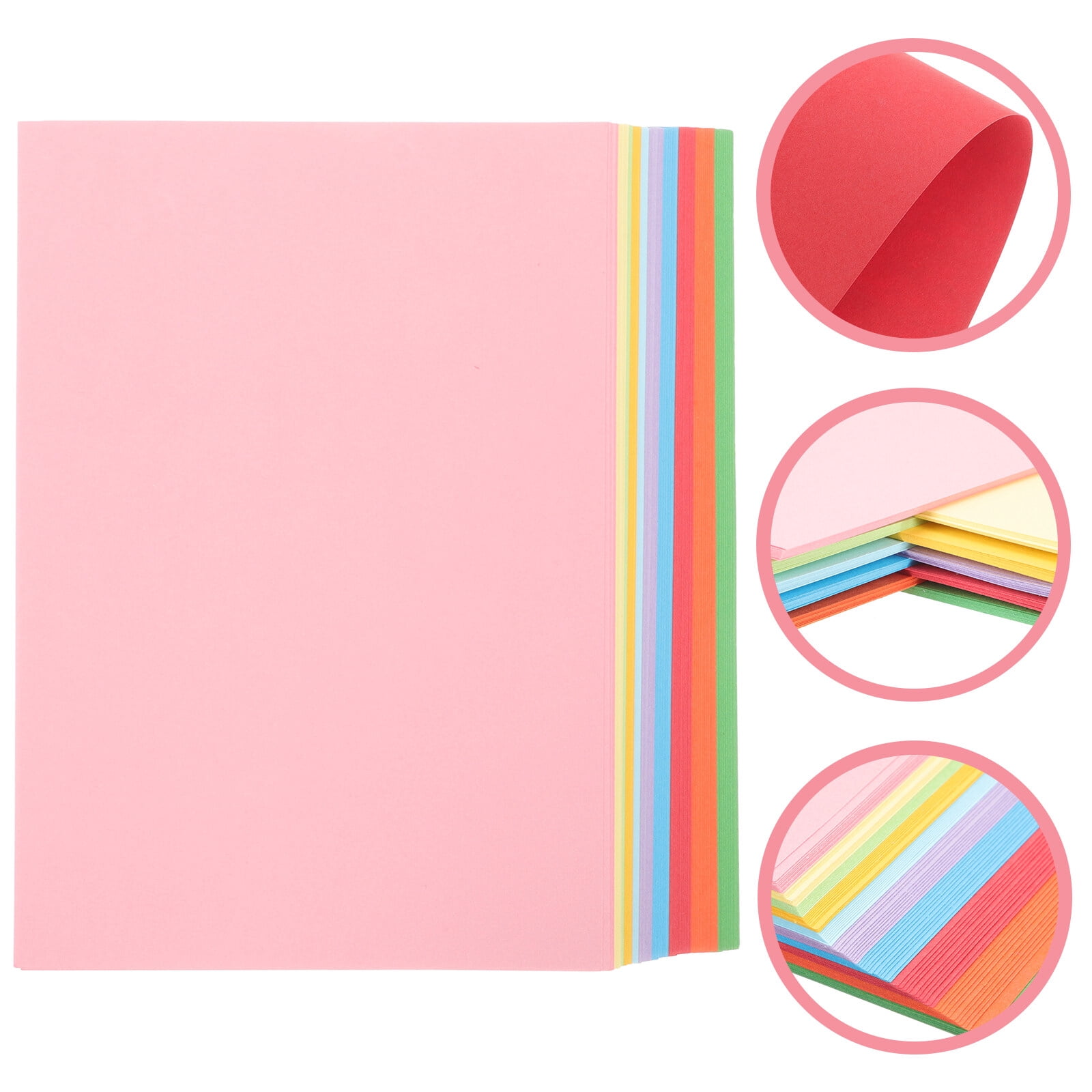 Hemoton 100 Sheets Colorful Origami Paper Pack for Folding, Painting, Crafting, and Printing - Multi- Paper Set