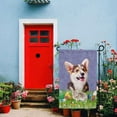 thumbnail image 2 of Easter Bunny with Dog Bernese Mountain Garden Flag Colorful Eggs Spring Flowers Holiday Outdoor Home Yard Decoration Banner 12.5 X 18 Inch, 2 of 6